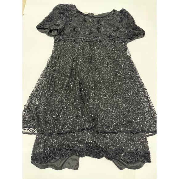 Lawrence Kazar Dresses & Skirts - Vintage Lawrence Kazar Black Beaded Cocktail Formal Dress medium Silk